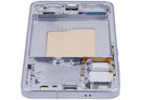 Pantalla LCD de repuesto Samsung Galaxy S25 5G Icy Blue con marco, para reparación de display roto.