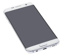 Pantalla OLED con marco para Samsung Galaxy S7 Edge (G935A) Blanca Perla