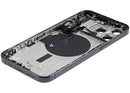 Compra una tapa trasera con pequeño preinstalado para tu iPhone 15 Pro Max en Guatemala, disponible en negro titanio, ideal para reparaciones y repuestos de calidad.