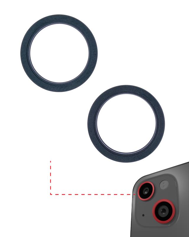 Bisel de camara trasera para iPhone 13 / 13 Mini (Midnight) (Set de 2 piezas)