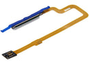Lector de huella dactilar plateado cromado con cable flex para Xiaomi Redmi 10 5G (M2103K19G).