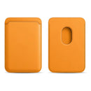 Compra la cartera magnética de cuero ORANGE en Guatemala con SlowBack, ideal para llevar tus tarjetas de manera segura y organizada.