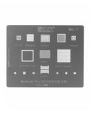 Stencil de Reballing BGA para MacBook Pro A2159 en Guatemala, ideal para reparaciones en talleres mayoristas.