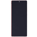 Pantalla OLED Samsung Galaxy Note 20 5G Mystic Bronze con marco, lista para reparación de display.
