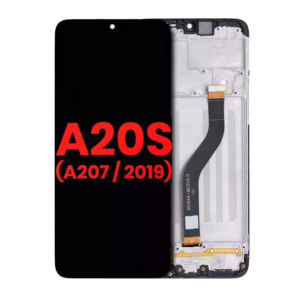 Encuentra pantallas con marco para Samsung Galaxy A20s en Guatemala al mejor precio en nuestro taller de reparaciones con garantía.