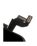 Pantalla aftermarket Plus negra para iPhone 6S con placa metálica, ideal para reparación de pantalla rota.