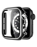 Case iWatch 41mm brillante duro PC Bumper - Negro & Plateado