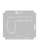 Kit de estarcido BGA magnético Amaoe 4 en 1 para iPhone 16, 16 Plus, 16 Pro, 16 Pro Max (0.12mm) para reparación de BajoPPLCD.