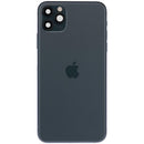 Tapa trasera verde medianoche usada para iPhone 11 Pro Max (A2161, A2218, A2220) con puerto de carga y piezas.
