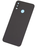 Tapa trasera de cristal negra para Huawei P20 Lite (Nova 3e) con lente de cámara, ideal para reparación.