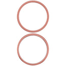 Anillo de cámara trasera coral para iPhone XR (A1984, A2105, A2106, A2108), bisel de repuesto.