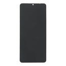 Pantalla de repuesto genérica para Samsung Galaxy A06, color negro, con herramientas de instalación.