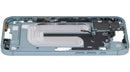 Chasis medio iPhone 16 Plus (A3082) teal Aftermarket Plus con botones power y volumen, repuesto de reparación.