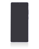 Pantalla OLED usada Samsung Galaxy Note 20 5G Mystic Gray con marco, lista para repuesto y reparación.