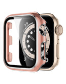 Funda bumper iWatch 42mm brillante duro PC (PINK & Plateado)