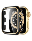 Case bumper brillante duro PC iWatch - Negro y Dorado