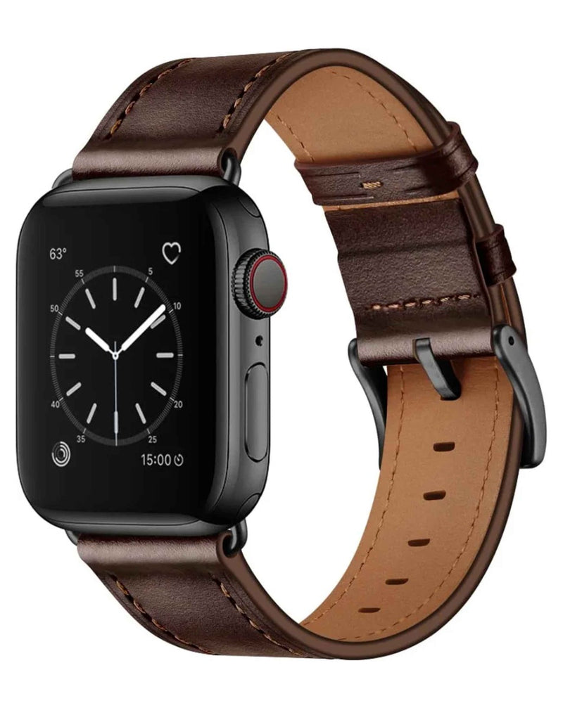 Correa de cuero original para iWatch en Guatemala, disponible en color dark brown de 38/40/41mm.