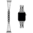 Encuentra la mejor correa de acero inoxidable con piedras para iWatch en Guatemala en SlowBack, distribuidor mayorista de accesorios para relojes.