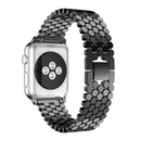 Correa de acero inoxidable para iWatch de 38/40/41mm en color negro disponible en Guatemala.