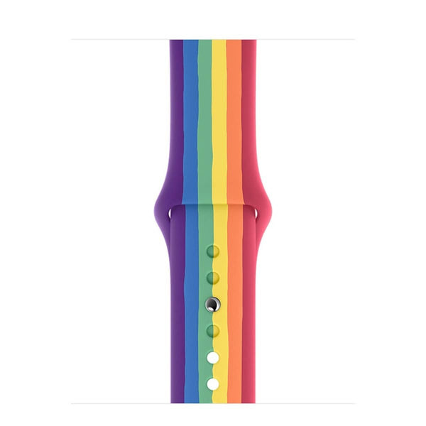 Encuentra la mejor banda de silicona Rainbow para tu iWatch en Guatemala en SlowBack, mayorista de accesorios de reloj.