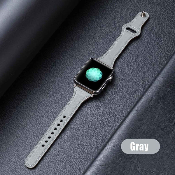 Encuentra la mejor banda de cuero original para iWatch en Guatemala en SlowBack, distribuidor mayorista de accesorios y bandas finas para iWatch.