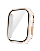 Protege tu iWatch 42mm con estilo en Guatemala en nuestro catálogo de fundas bumper en blanco y rose gold.