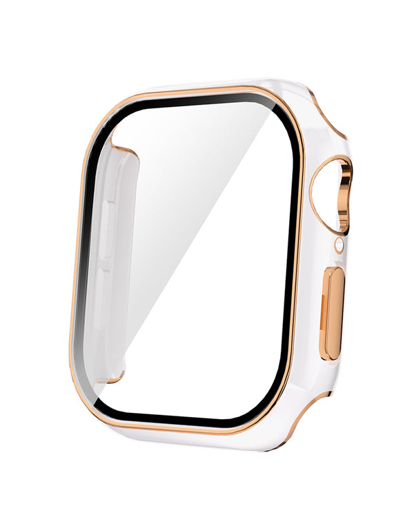 Protege tu iWatch 42mm con estilo en Guatemala en nuestro catálogo de fundas bumper en blanco y rose gold.