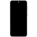 Pantalla OLED refurbished lila para Samsung Galaxy A37 5G, con marco, ideal para reparación de display roto.