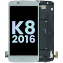 Pantalla LCD LG K8 2016 blanca, repuesto para reparación de display roto, modelo K120/K121/K350.