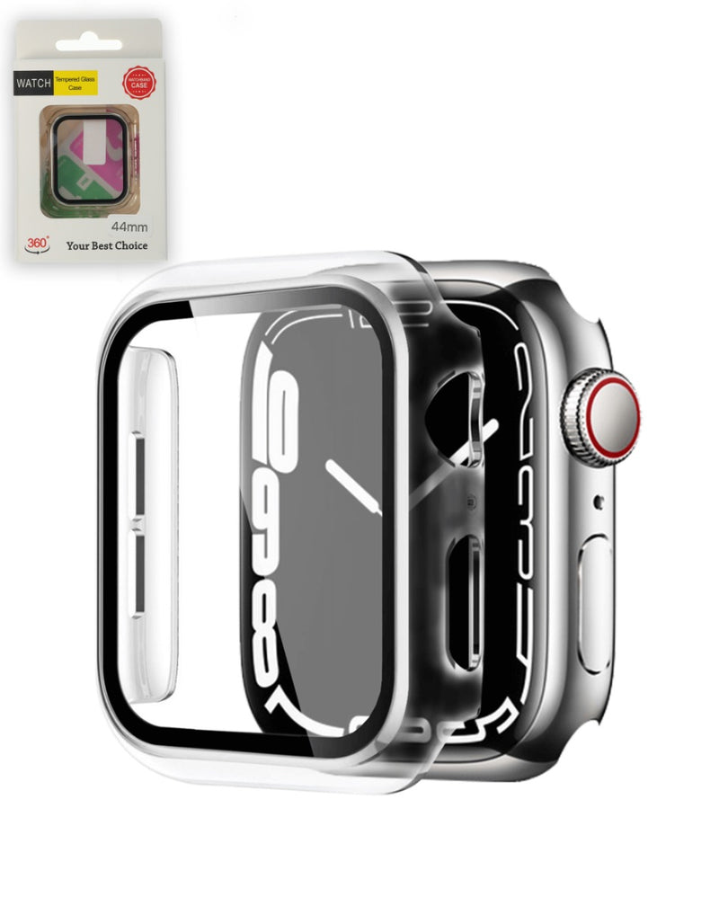 Protector transparente de PC para Apple Watch de 44mm ideal para proteger tu iWatch en Guatemala, encuentra el mejor precio en nuestro stock de fundas de alta calidad.