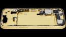 Tapa trasera amarilla iPhone 14 US con puerto de carga y pequeñas partes OEM.