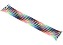 Correa Apple Braided Solo Loop Pride Edition para Apple Watch, con patrón de arcoíris vibrante y diseño trenzado, talla 5.