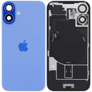 Tapa trasera azul Ultramarine para iPhone 16 Plus con MagSafe, NFC y flex de linterna, pieza de repuesto A28XX.