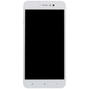 Pantalla LCD completa blanca para Xiaomi Redmi Note 5A, incluye marco y display para reparación.
