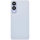 Tapa trasera de cristal Titanium Icyblue para Samsung Galaxy S25 Edge con lente de cámara integrada.
