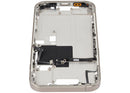 Mid-frame housing de iPhone 16 Pro (EU/Global) en titanio natural con botones de encendido y volumen.