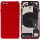 Reparación de tapa trasera con puerto de carga flex y componentes preinstalados para iPhone SE (2022) en Guatemala.