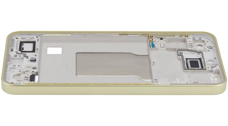 Carcasa intermedia Samsung Galaxy A35 (A356 / 2024) Lemon disponible para reparaciones en talleres de Guatemala.