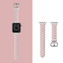 Correa de silicona trenzada para iWatch en Guatemala, color rosa claro, disponible en tamaños 38/40/41mm.