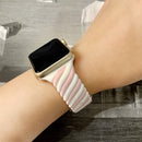 Correa de silicona trenzada para iWatch en Guatemala, color rosa claro, disponible en tamaños 38/40/41mm.