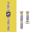 Encuentra la mejor banda de silicona trenzada en colores variados para tu iWatch en Guatemala, disponibles en diferentes tamaños.