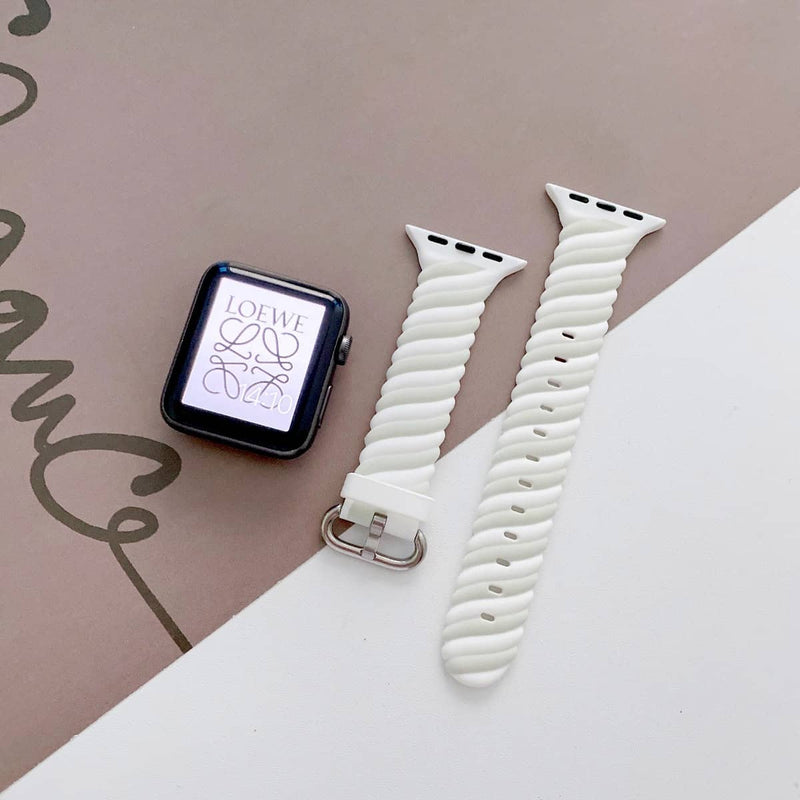 Banda de silicone trenzada colorida para iWatch en Guatemala, disponible en diferentes tamaños y colores.