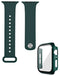Encuentra la mejor Banda de silicona y funda bumper para iWatch 45mm en Guatemala con vidrio templado en color DARK GREEN en SlowBack.