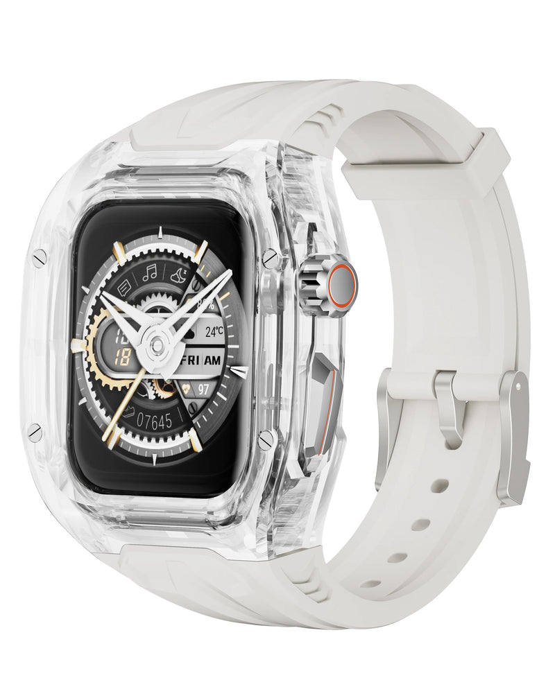 Protege tu iWatch 44mm/45mm con una banda blanca transparente en Guatemala.