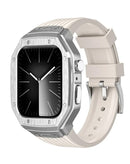 Encuentra la banda deportiva rugged con cubierta metal para Apple Watch 44mm / 45mm en Guatemala, ideal para los amantes de la tecnología y los deportes.