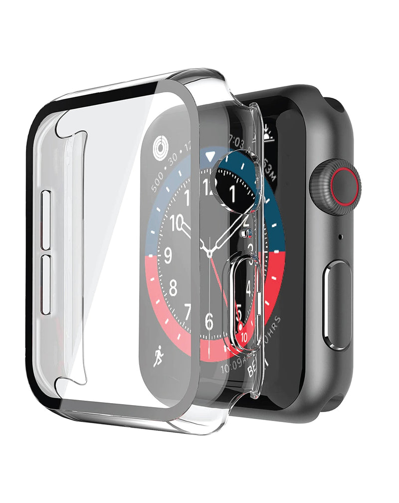 Funda bumper iWatch 45mm hard PC brillante CLEAR & SILVER
