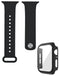 Protege tu iWatch 45mm con una banda de silicona y funda bumper en color negro con vidrio templado en Guatemala.