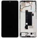 Pantalla AMOLED refurbished blanca Xiaomi Poco X6 con marco, repuesto para reparación de display roto.