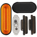 Set de 5 botones laterales de repuesto para Apple Watch Ultra 49mm, en naranja y negro.