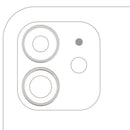 Anillo de bisel de cámara trasera blanco para iPhone 11, 12, 12 Mini, protección A2111, A2172.